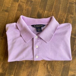 Men’s Brooks Brothers Authentic Lilac Polo-Shirt, XL, 100% Cotton, Super Soft